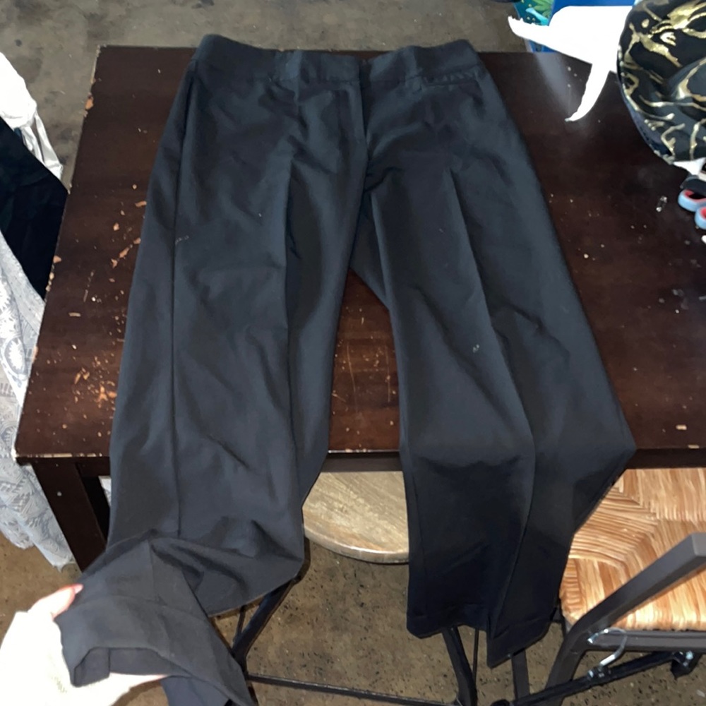 Black wide cut slacks